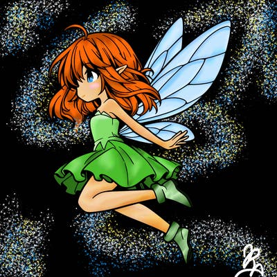manga fairy flying