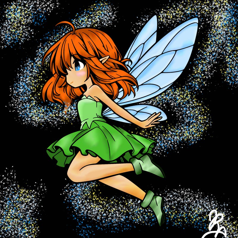 manga fairy flying