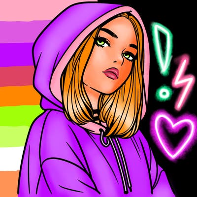 a realistic girl in a hoodie