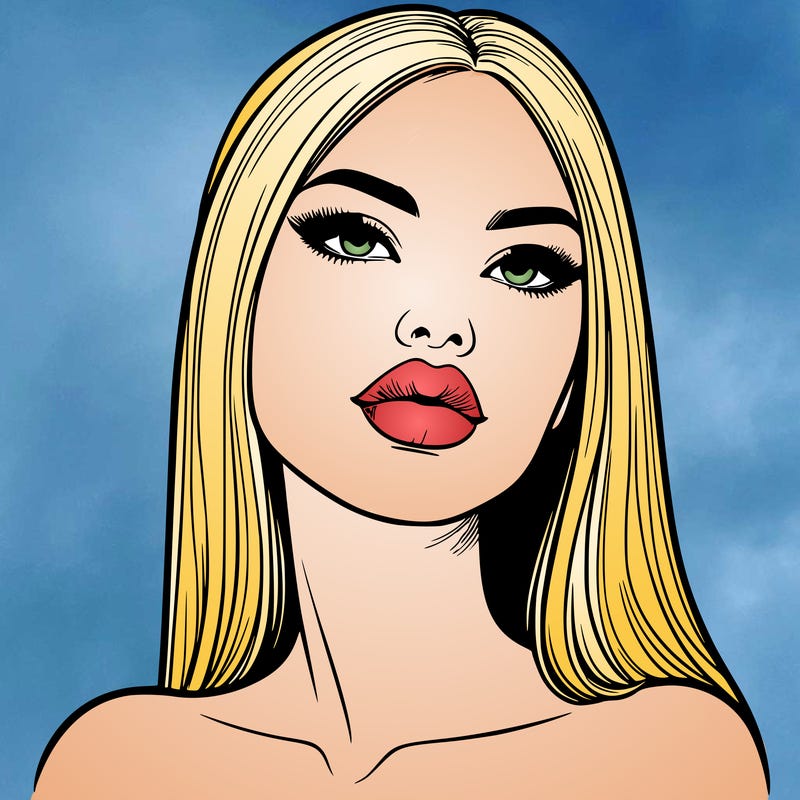 realistic woman with full lips