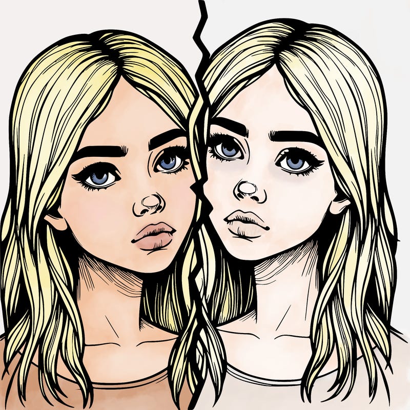 realistic girl split