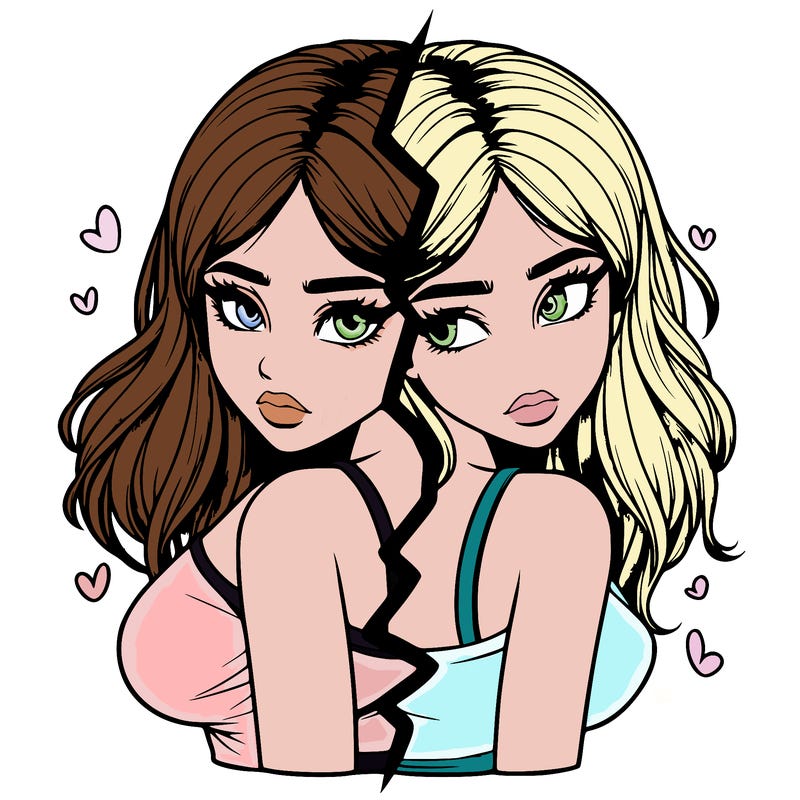 realistic girl split