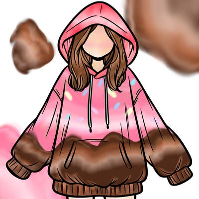 girl in oversized hoodie