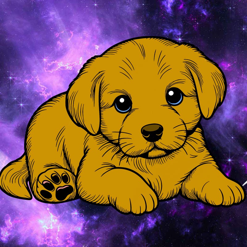 a cute realistic puppy