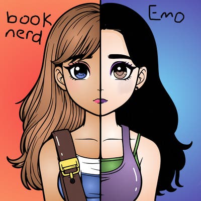 realistic girl split