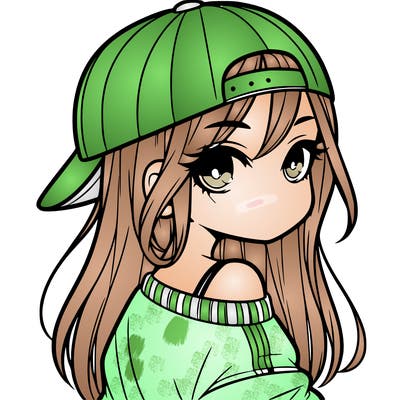 girl with a backward hat on