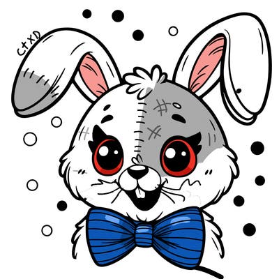 rabbit in bowtie