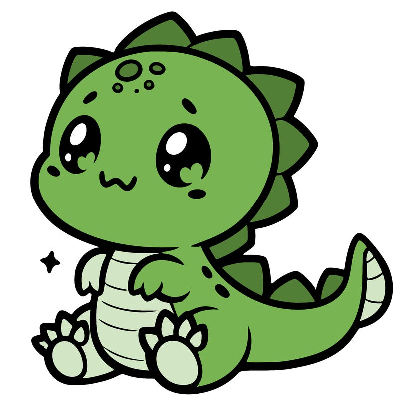 cute anime dinosaur