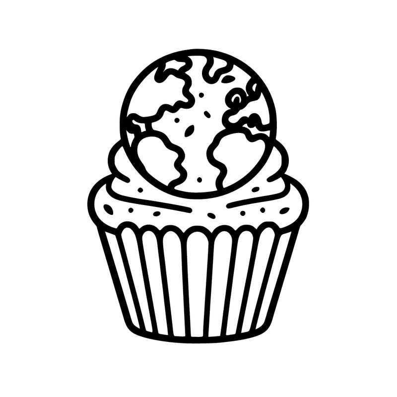 earth day cupcake
