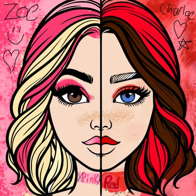 realistic girl split half