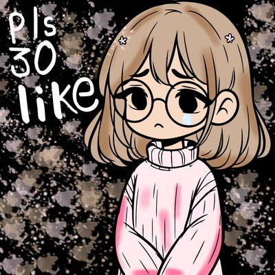 sad girl with glasses in a sweater