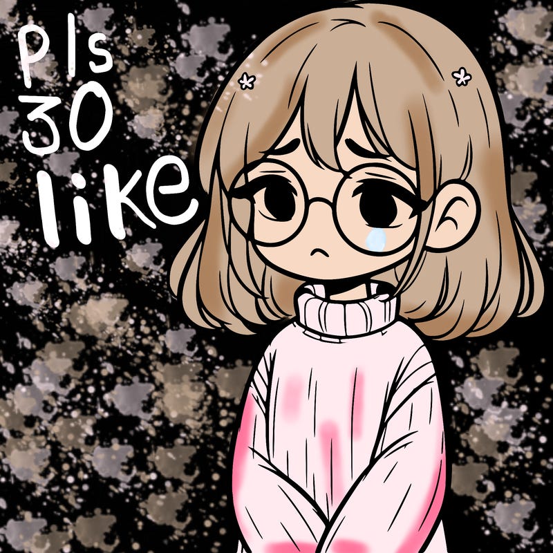 sad girl with glasses in a sweater