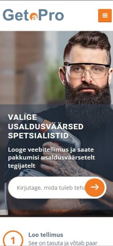 A professional service provider with a drill on the GetaPro app home screen