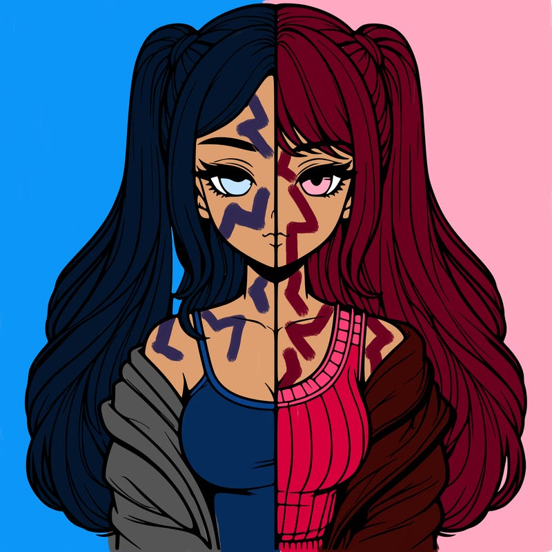 realistic girl split