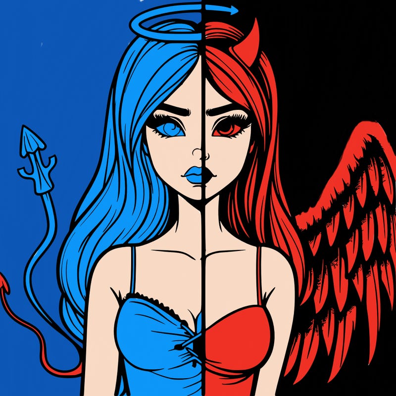 devil vs angel realistic girl