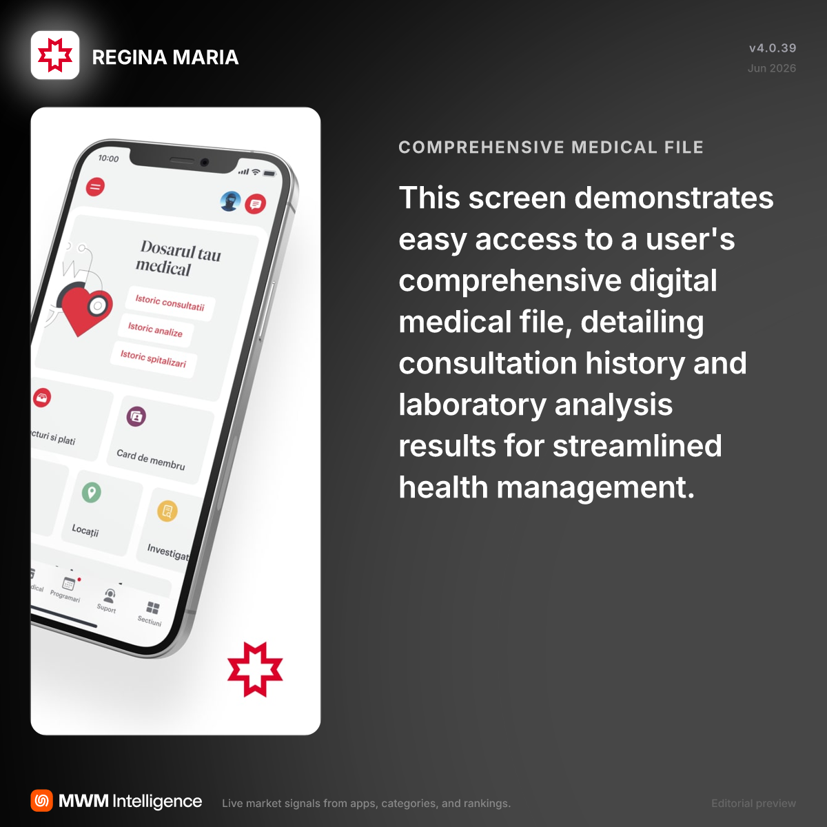 REGINA MARIA - Medical App | MWM