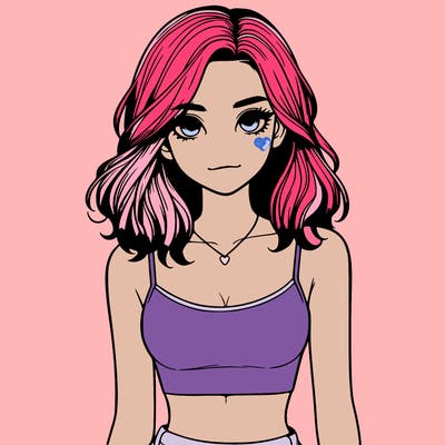 realistic girl with crop top