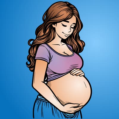 woman heavily pregnant realistic