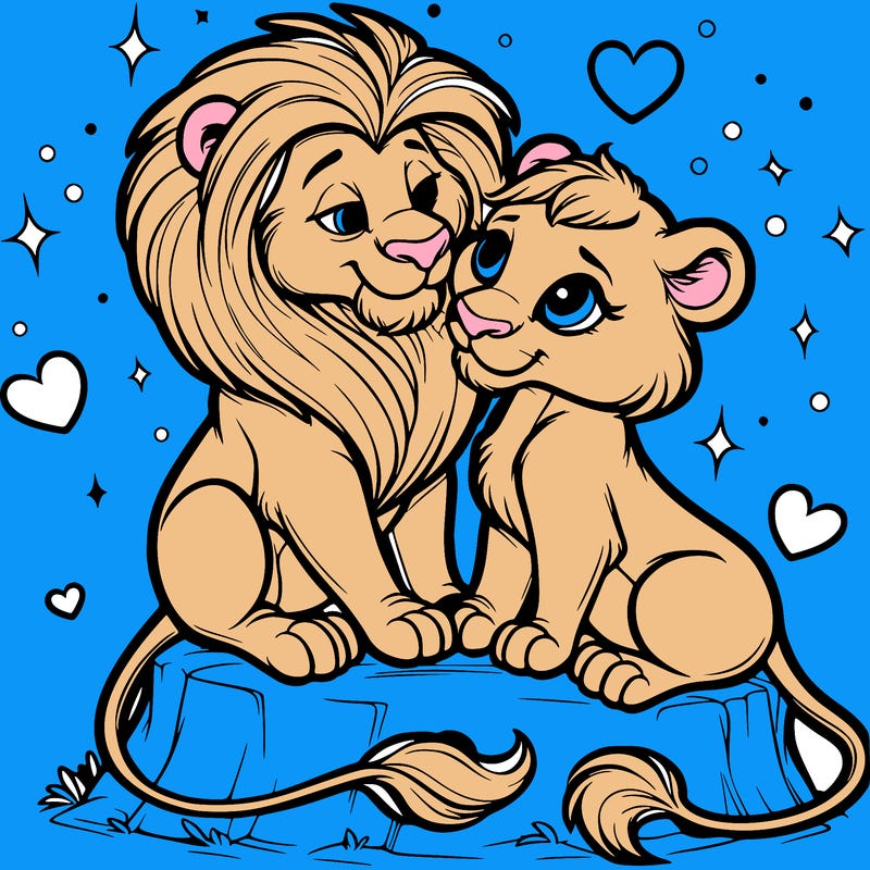 lion and lioness inlove