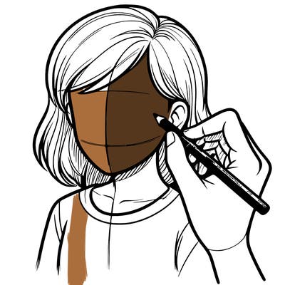 drawing a realistic person