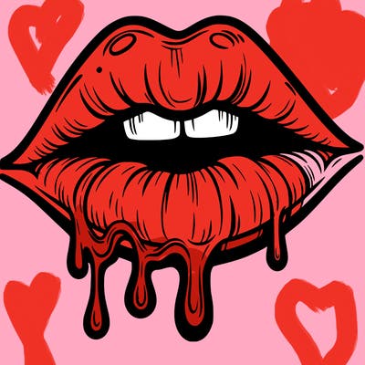 lips that look realistic and drip