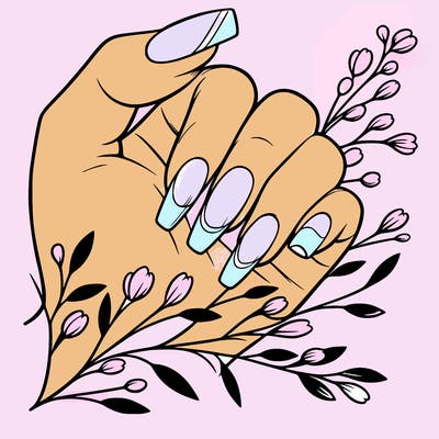 nails with french tip