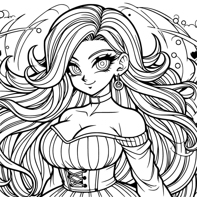 dbz anime, beautiful woman, steampunk style, long hair, glowing aura