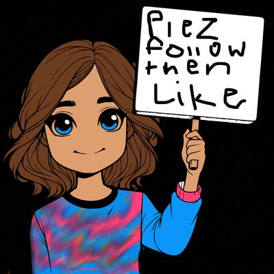 realistic girl holding up a sign