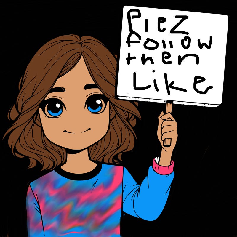 realistic girl holding up a sign