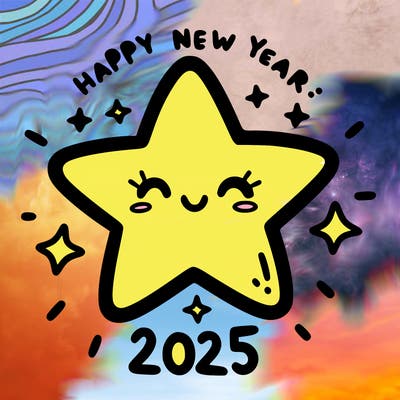 happy new year 2025 star wish