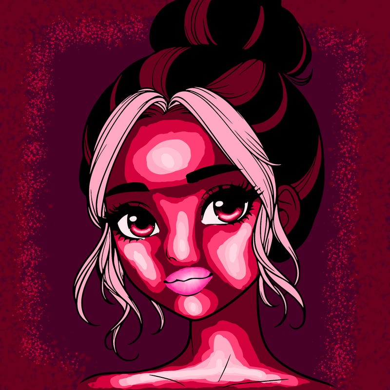 realistic pretty girl with hair in bun