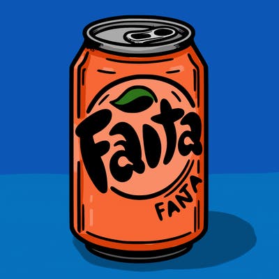 can of fanta
