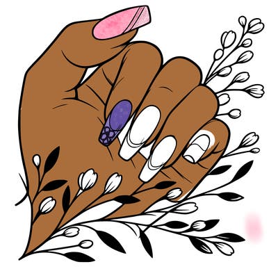 nails with french tip