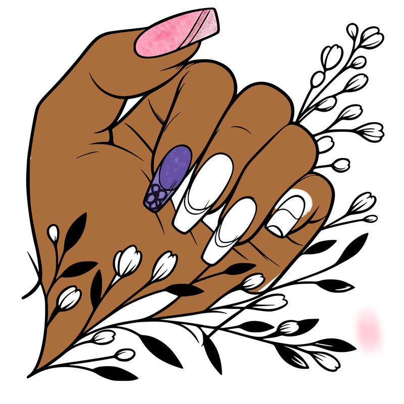 nails with french tip