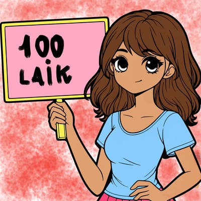 realistic girl holding up a plain sign
