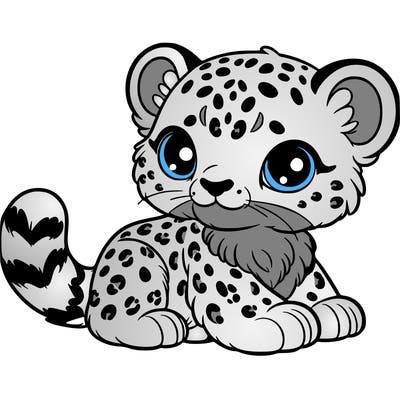 baby snow leopard