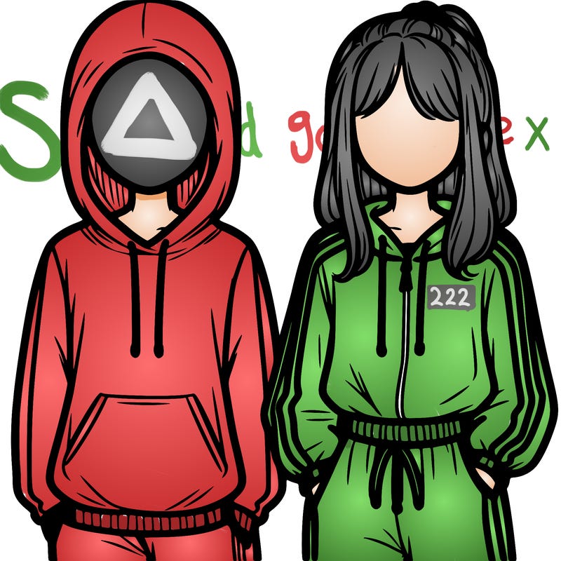 faceless girl in hoodie and girl in tracksuit
