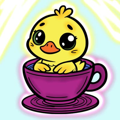 duck in a cup