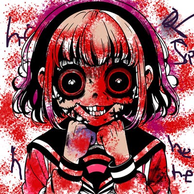 creepy anime girl
