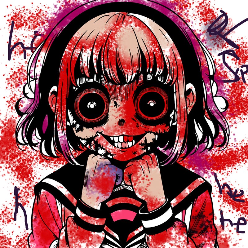 creepy anime girl