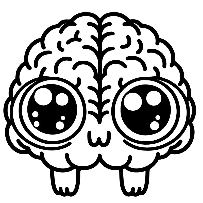brain with eyes