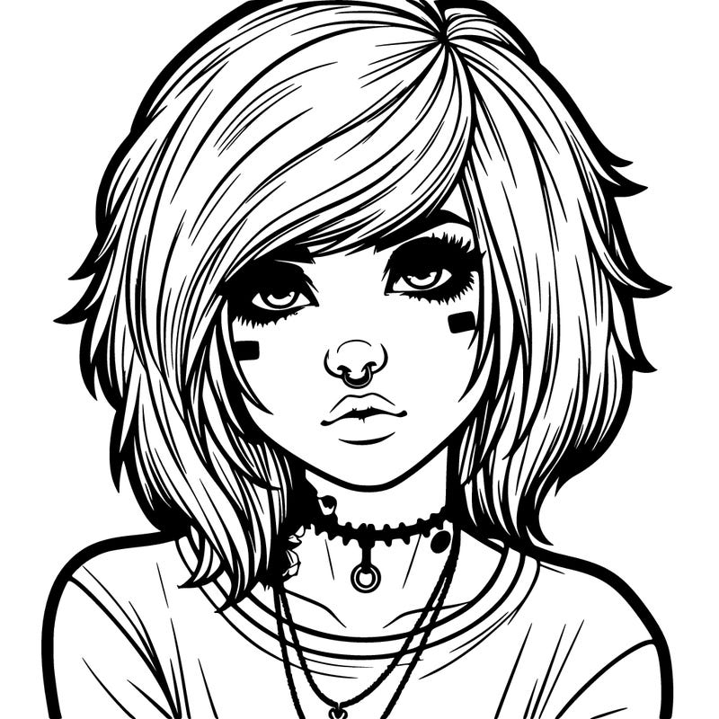 realistic emo girl