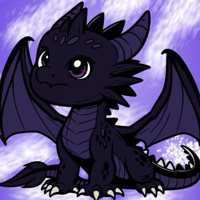 fierce baby night dragon
