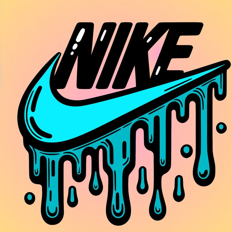 dripping nike logo