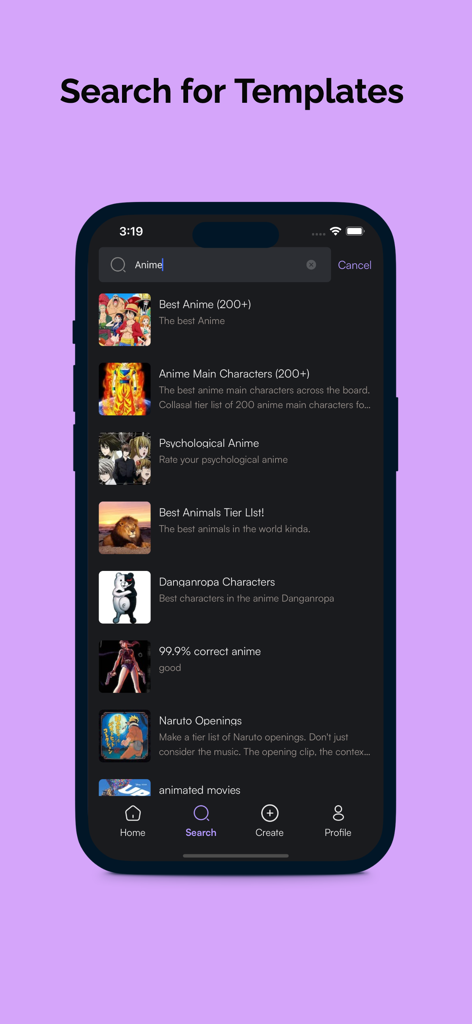 Tier List Maker - Lomo - Search results for anime tier list templates in the Lomo app