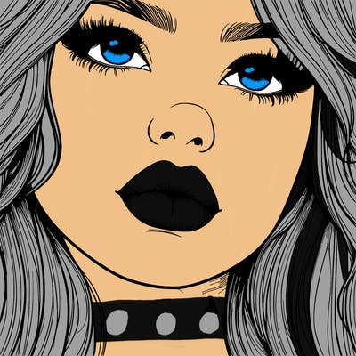 really realistic girl with lips