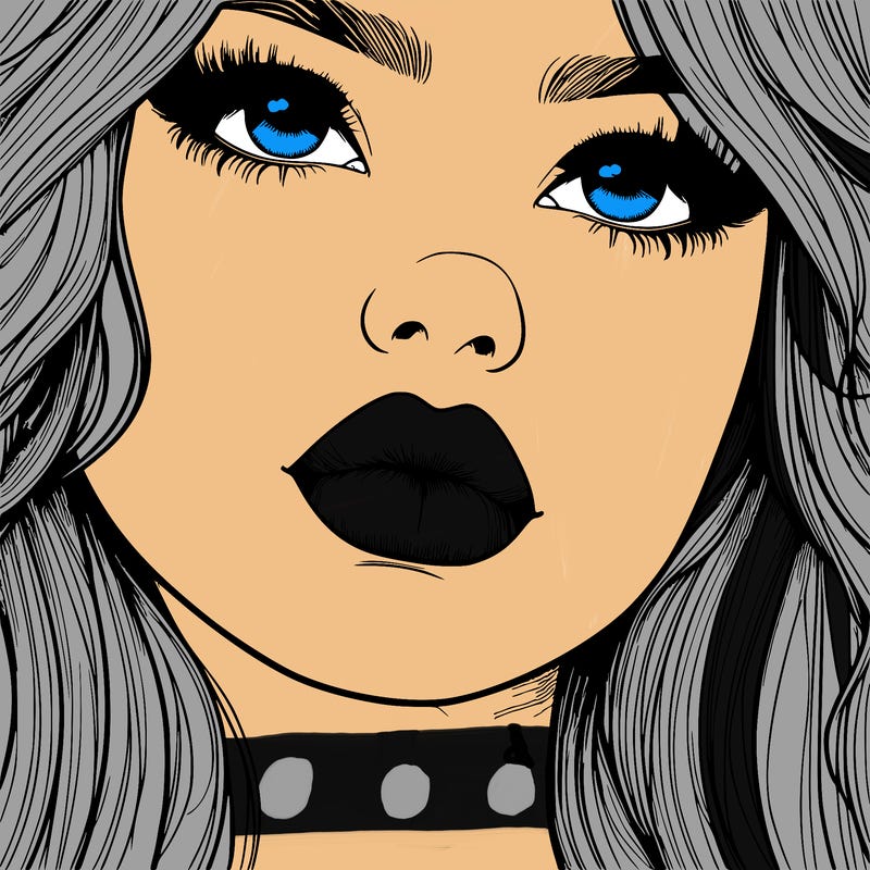 really realistic girl with lips