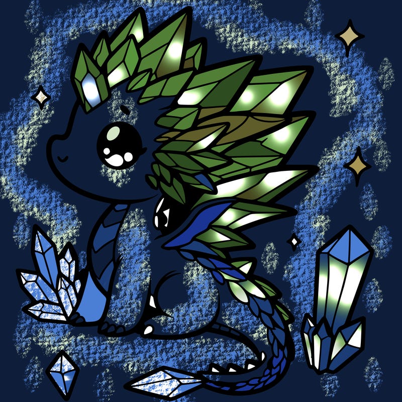 little cute crystal dragon