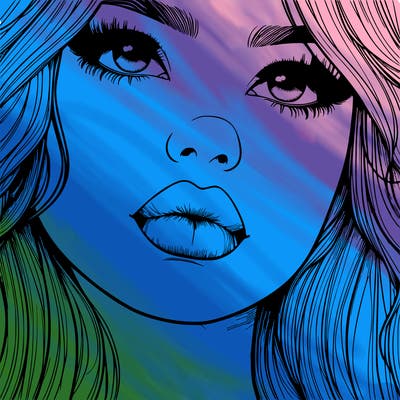 really realistic girl with lips