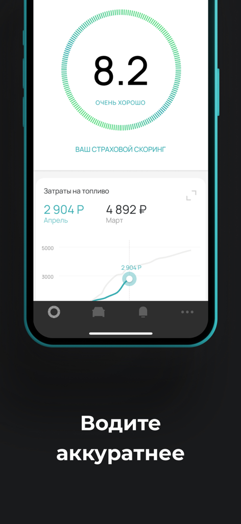 Jetour Connect - Jetour Connect app screen showing driving score and fuel expenses chart